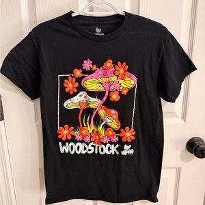 Woodstock Black Graphic Tee - Short Sleeve S
